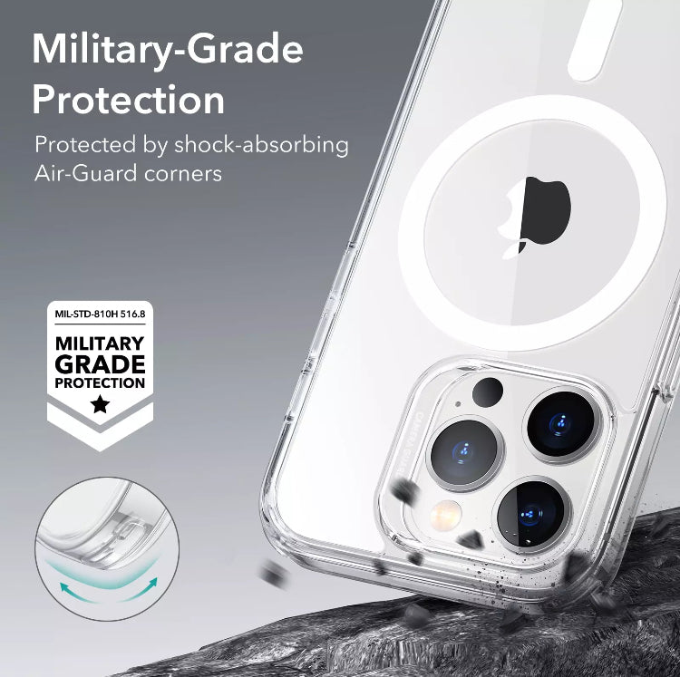 ESR Branded Clear MagSafe Shockproof Hybrid Hardshell Phone Case with HaloLock Feature- for Apple iPhones/14 Series - Super Savings Technologies Co.,LTD ESR Branded Clear MagSafe Shockproof Hybrid Hardshell Phone Case with HaloLock Feature- for Apple iPhones/14 Series - Super Savings Technologies Co.,LTD